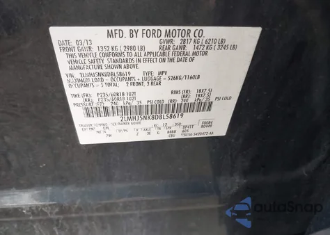 2013 Lincoln Mkt Livery from USA, damaged, VIN 2LMHJ5NK8DBL58619